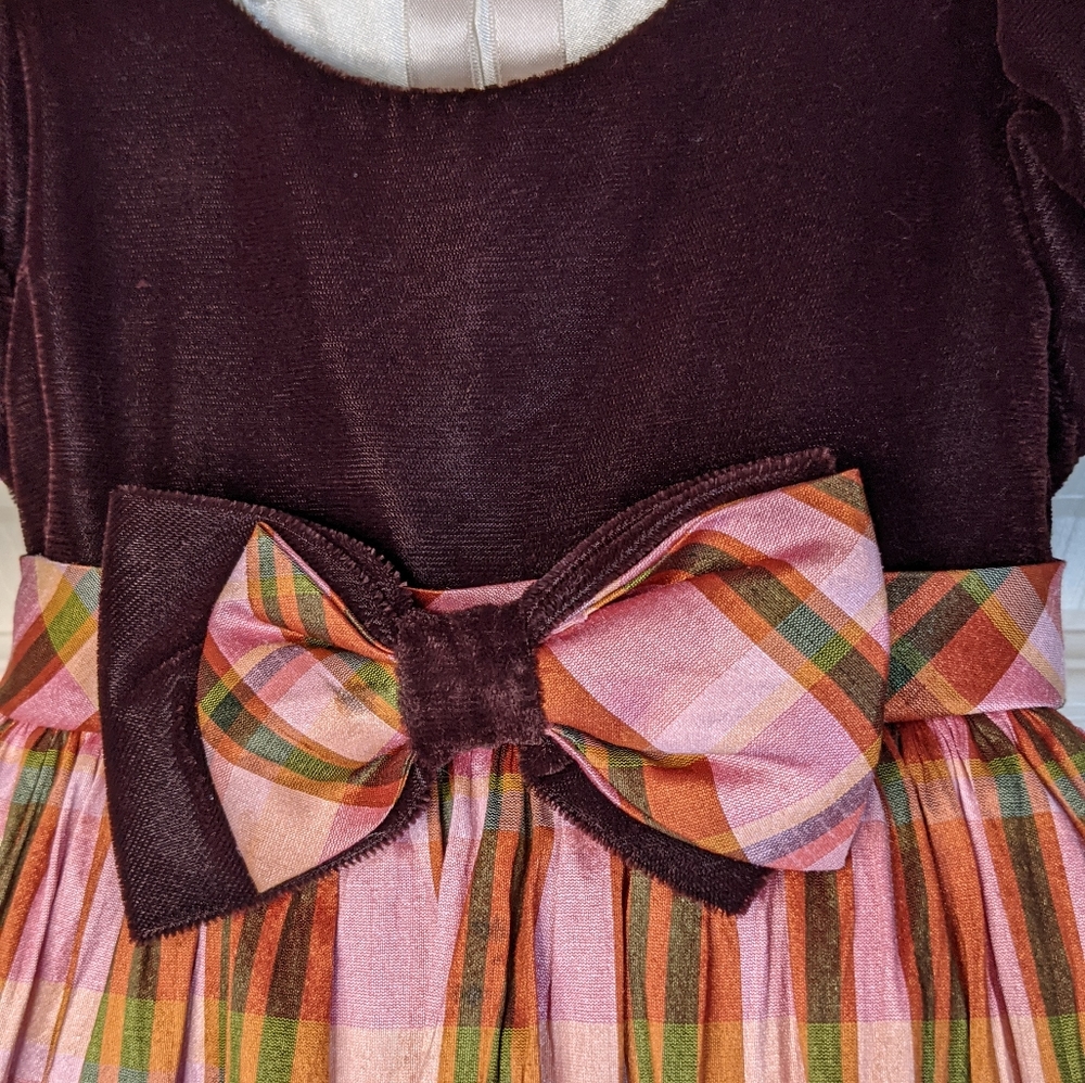 Holiday dress velvet and taffeta - Picture 3 of 9